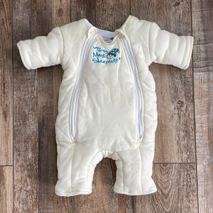 Cream Baby Merlins Magic Magic Sleepsuit®. Large.